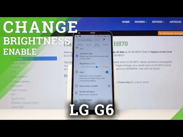 Video thumbnail for How to Activate Auto Brightness in LG G6 - Adaptive Brightness
