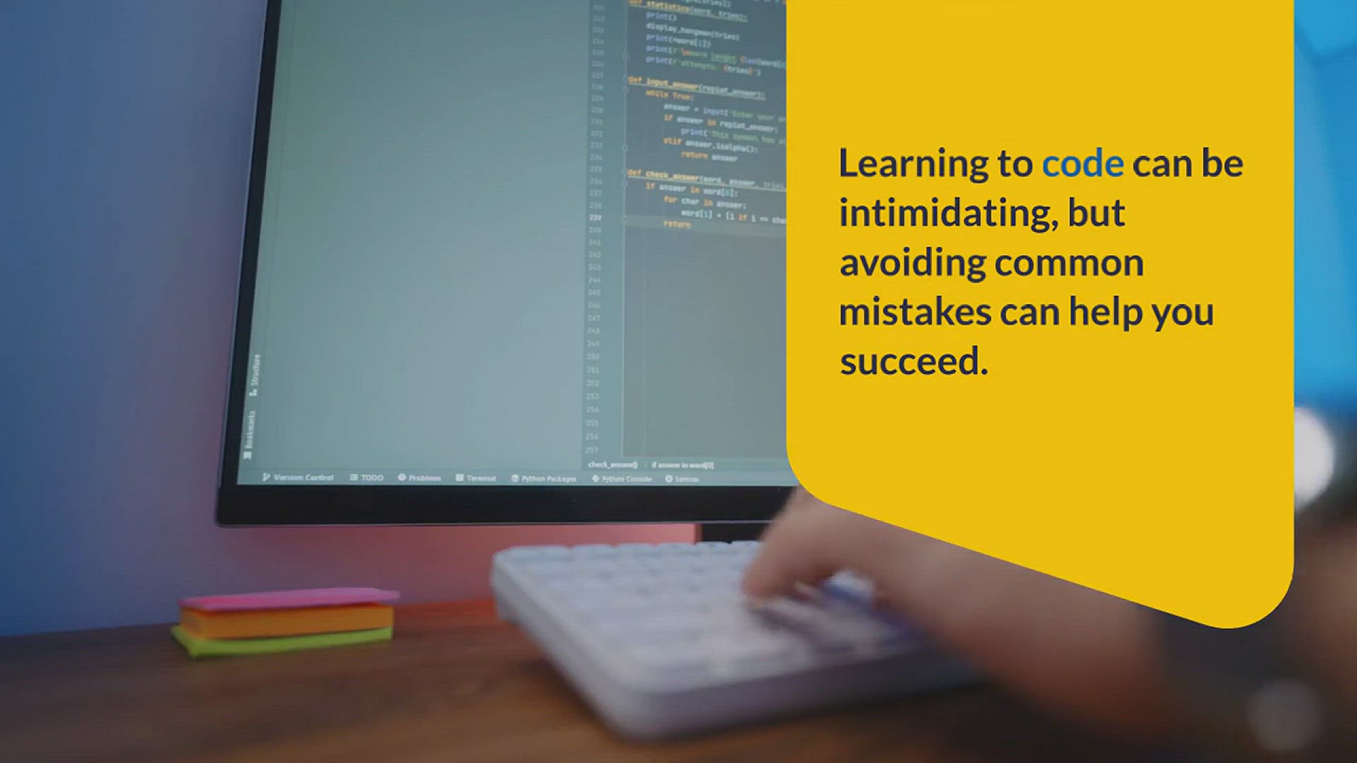 'Video thumbnail for 7 Common Mistakes That Beginners Should Avoid While Learning to Code'