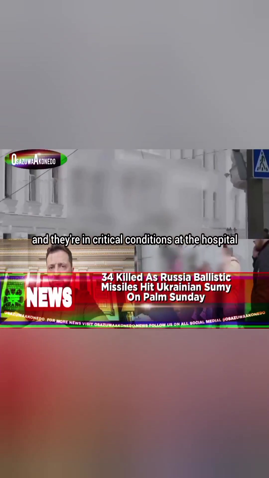 Video thumbnail for 34 Killed As Russia Ballistic Missiles Hit Ukrainian Sumy On Palm Sunday