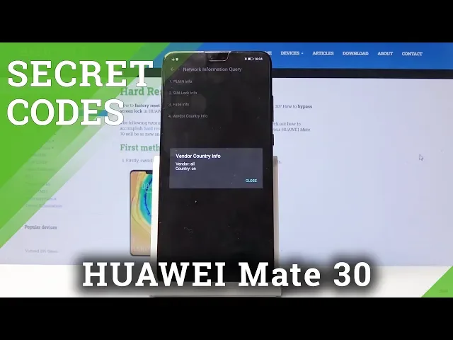 Video thumbnail for Secret Codes for HUAWEI Mate 30 - Testing Mode / IMEI Number / Calendar Storage