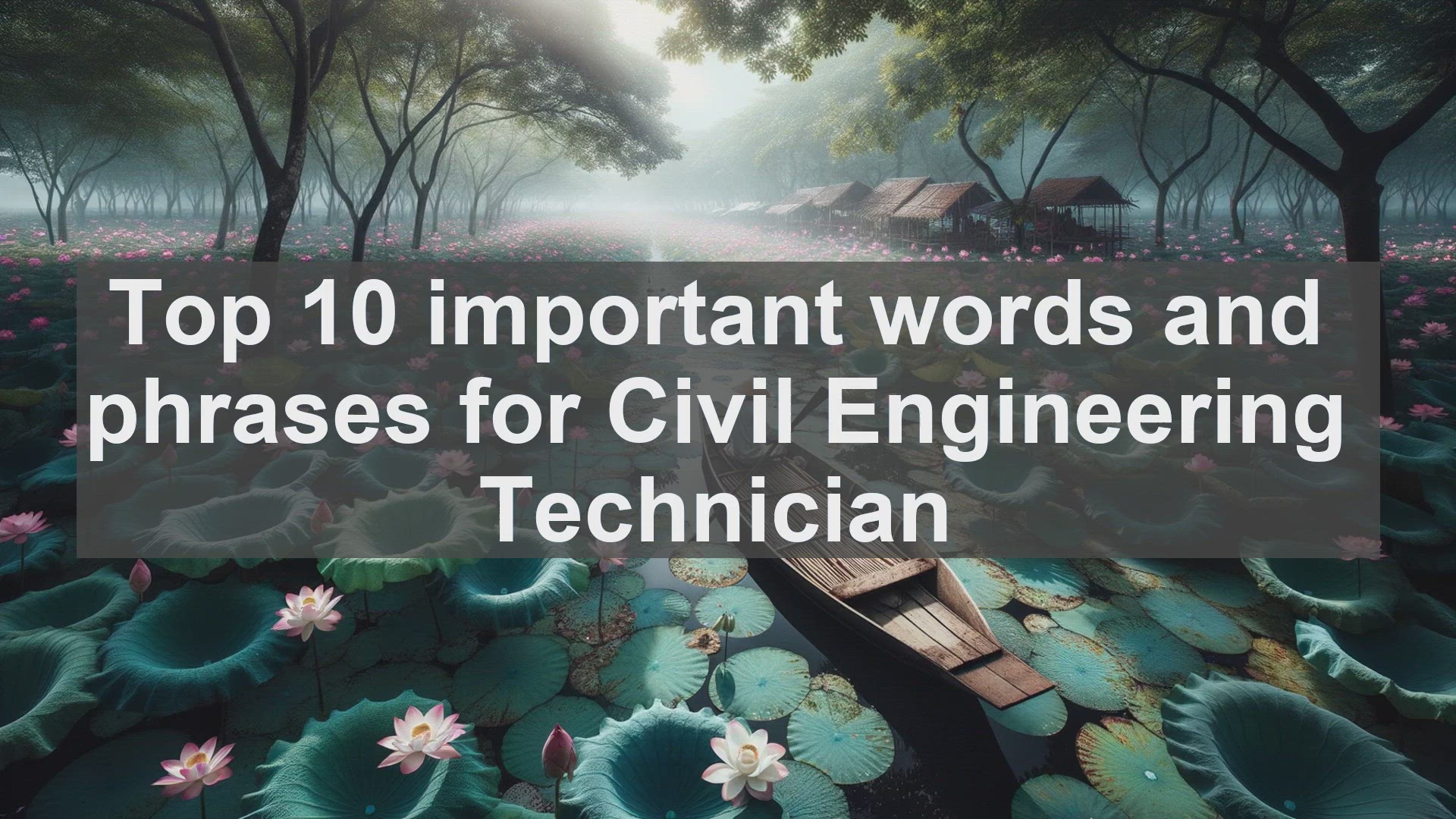 'Video thumbnail for Top 10 important words and phrases for Civil Engineering Technician'