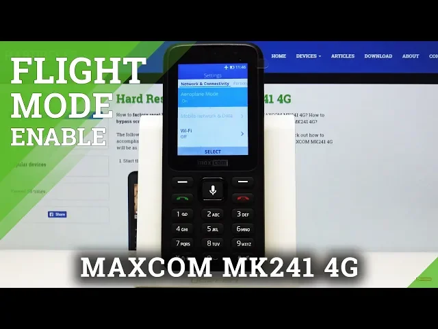 Video thumbnail for How to Activate Airplane Mode in MAXCOM MK 241 4G - Flight Mode