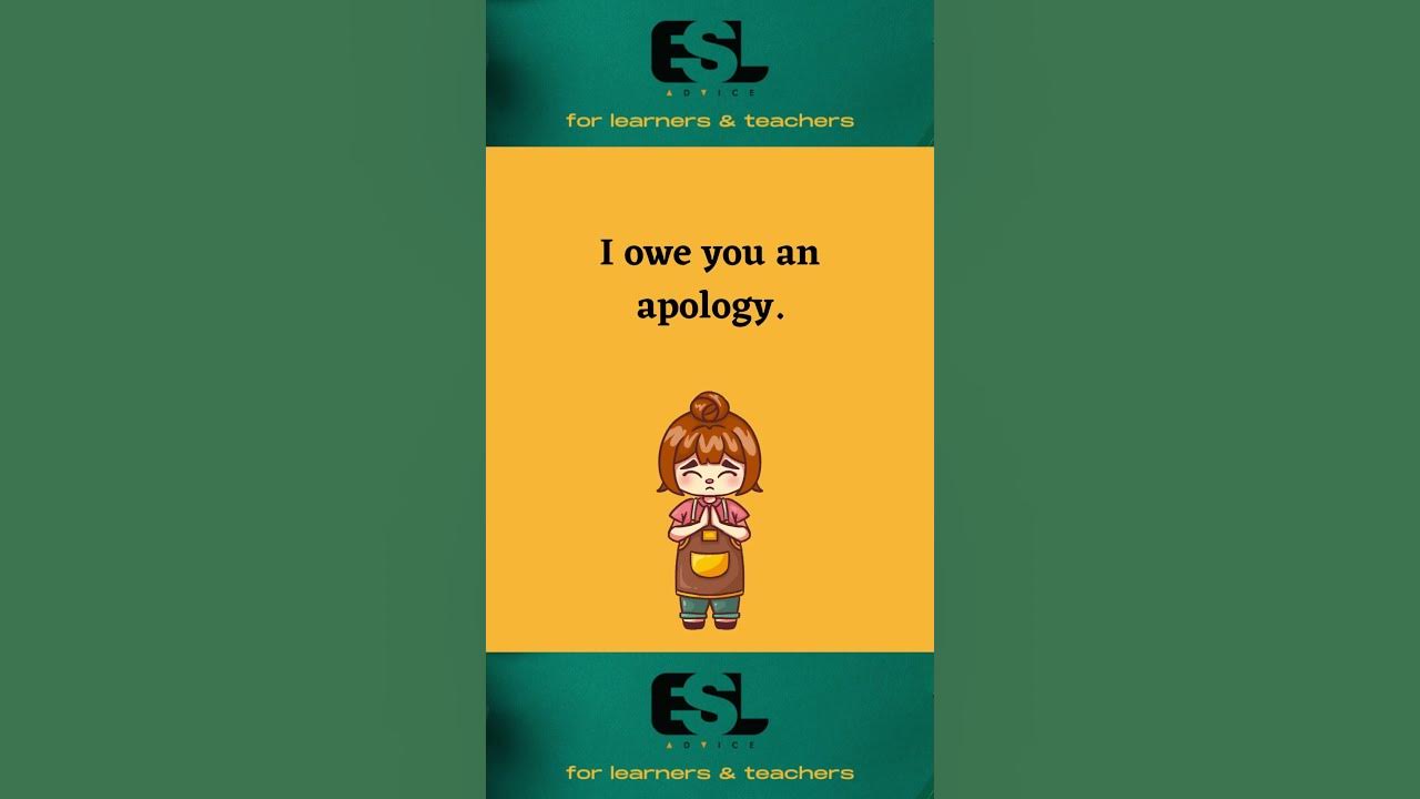'Video thumbnail for Don't Say "I'm sorry" || Spoken English || || Smart English || ESL Advice'