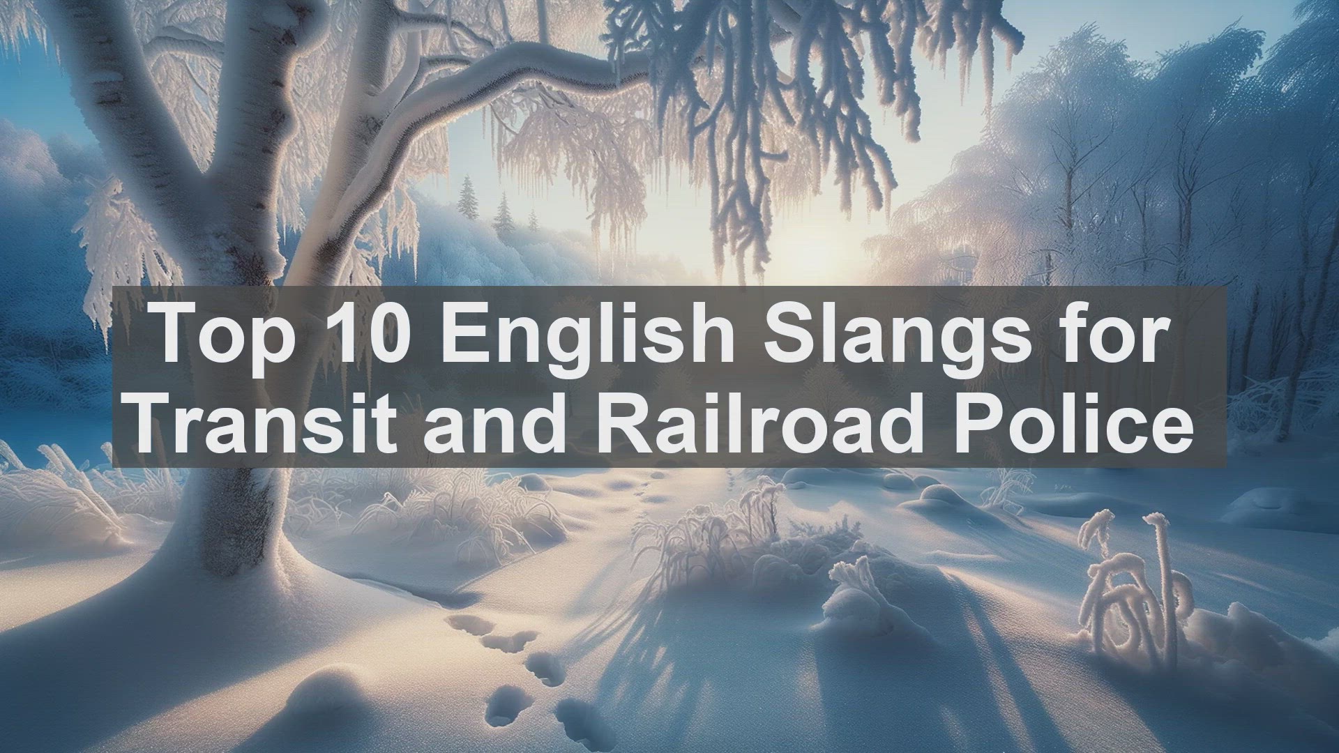 'Video thumbnail for Top 10 English Slangs for Transit and Railroad Police'