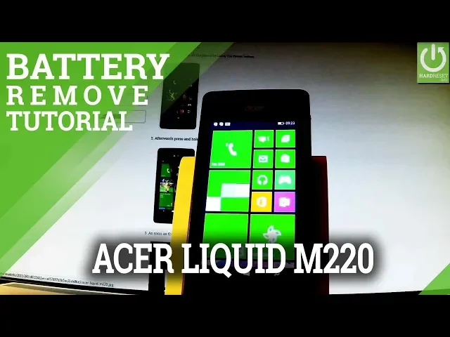 Video thumbnail for ACER Liquid M220 Remove Battery / Open Back Cover / Soft Reset