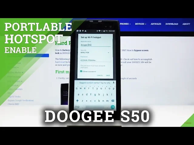 Video thumbnail for How to Activate Portable Hotspot in DOOGEE S50 – Share Network