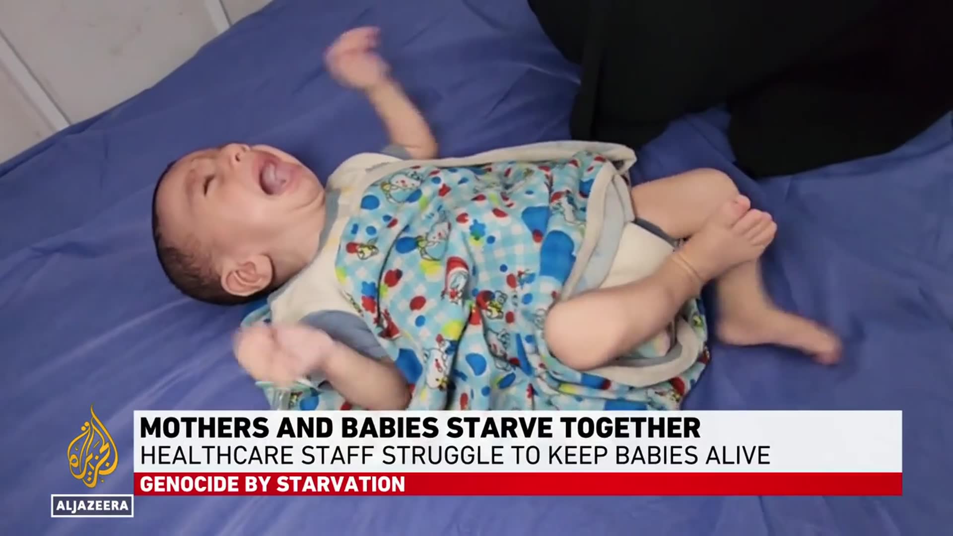 'Video thumbnail for Hospitals in Gaza overwhelmed as starvation hits mothers and babies'