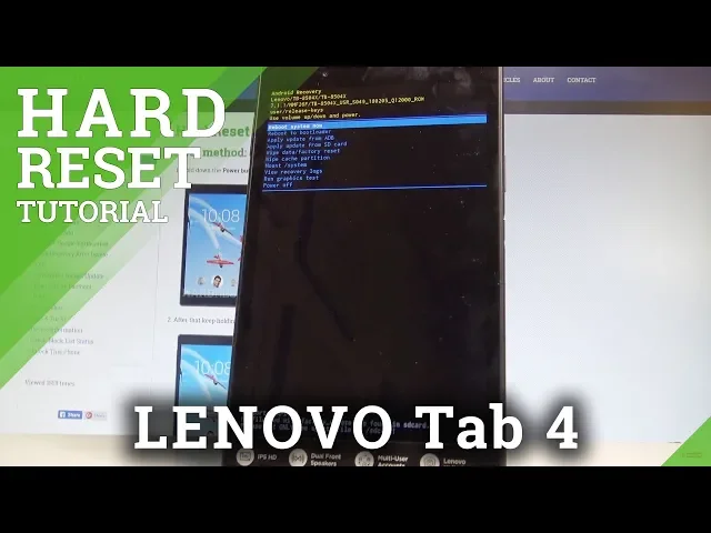 Video thumbnail for How to Hard Reset LENOVO Tab 4 - Bypass Screen Lock / Format |HardReset.Info