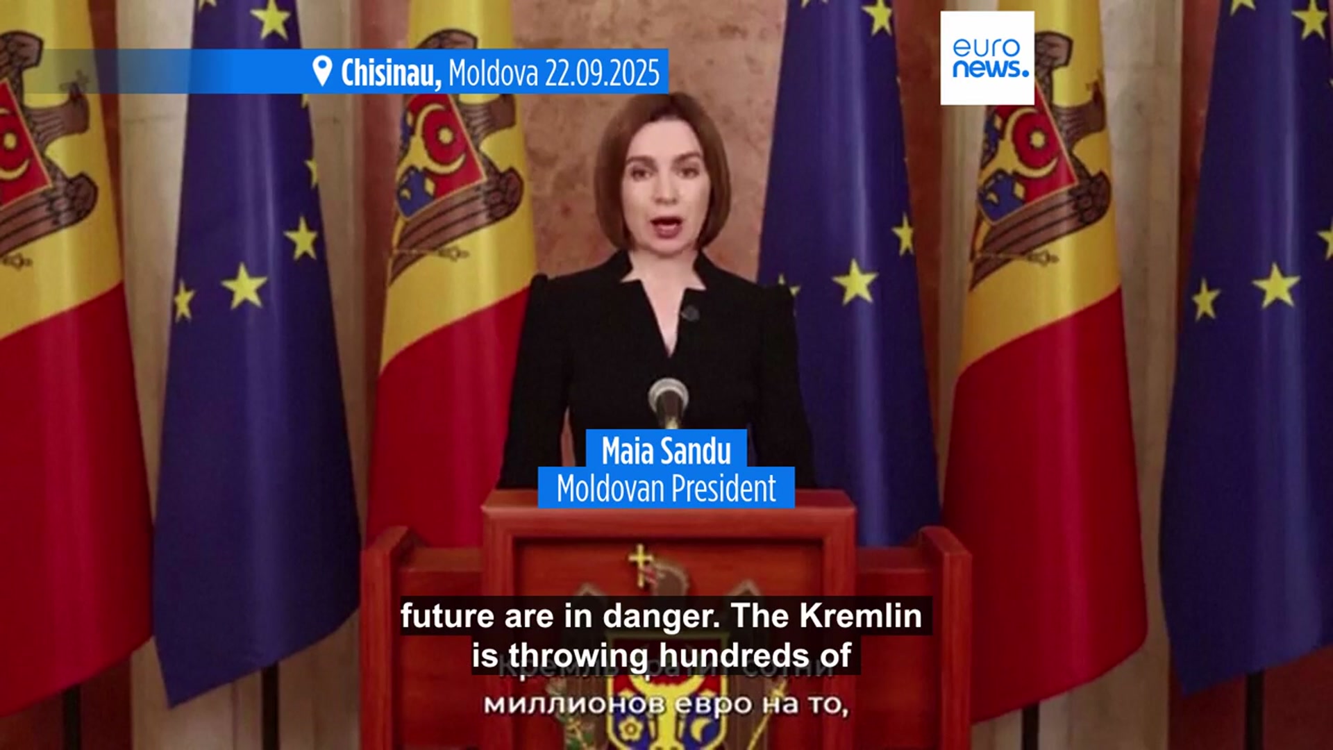 'Video thumbnail for Moldova detains 74 over alleged Russian plot to stir up unrest around key election'