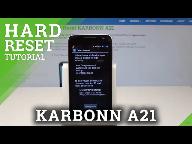 Video thumbnail for How to Factory Reset in KARBONN A21 - Wipe Data / Master Reset