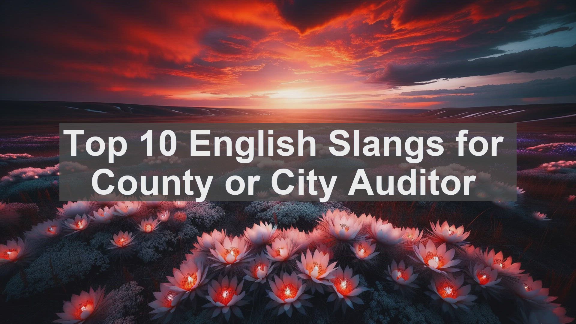 'Video thumbnail for Top 10 English Slangs for County or City Auditor'