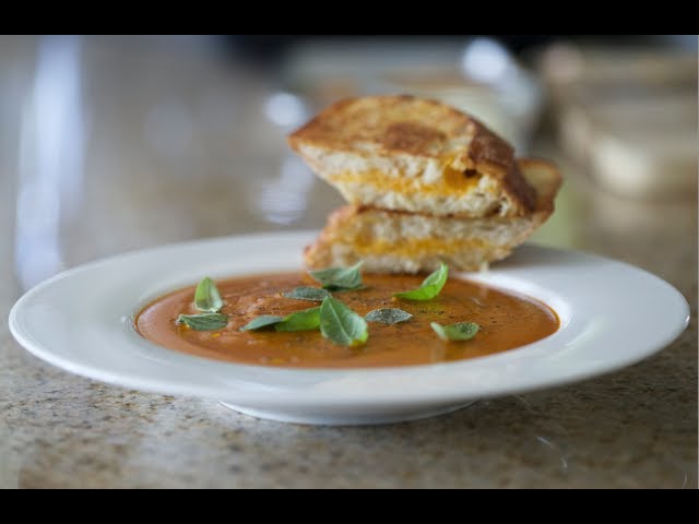 Video thumbnail for Grilled Cheese & Tomato Soup | Byron Talbott