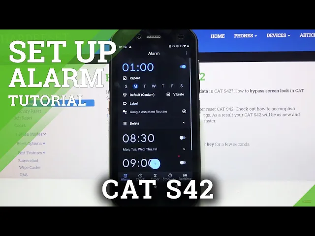 Video thumbnail for How to Add an Alarm Clock in Cat S42 - Set Up an Alarm Clock