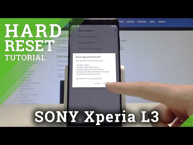 Video thumbnail for Hard Reset SONY Xperia L3 - Bypass Screen Lock / Repair System / Flash Tutorial