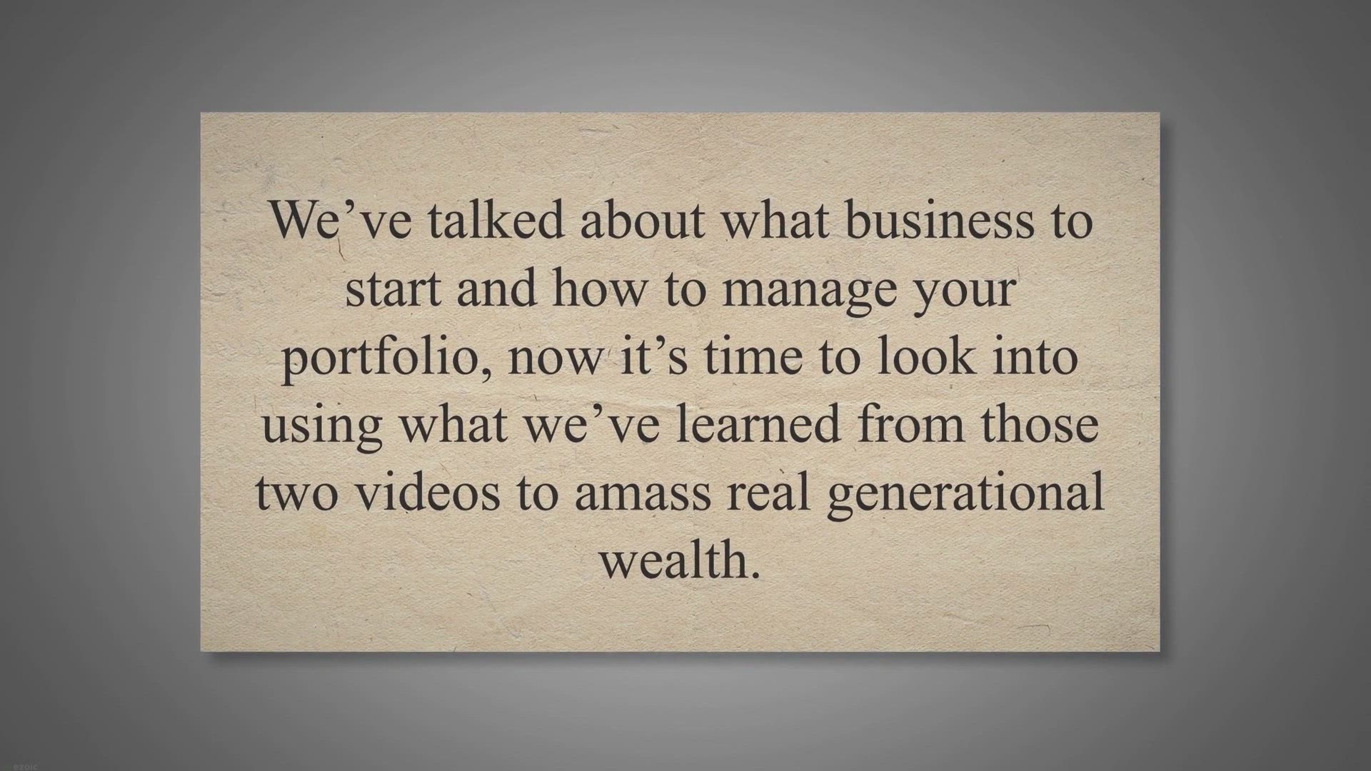 Video thumbnail for 5 Layers of Wealth: From Just-Over-Broke to Generational Wealth