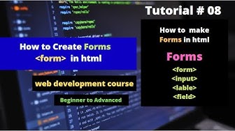 'Video thumbnail for How to use forms in html | how to create form in html  | web development course | tutorial no 08'