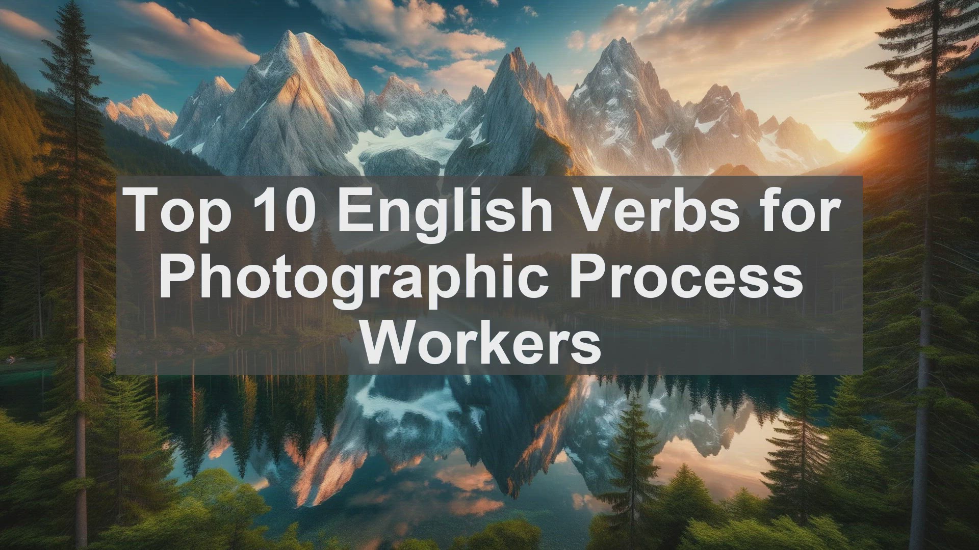 'Video thumbnail for Top 10 English Verbs for Photographic Process Workers'