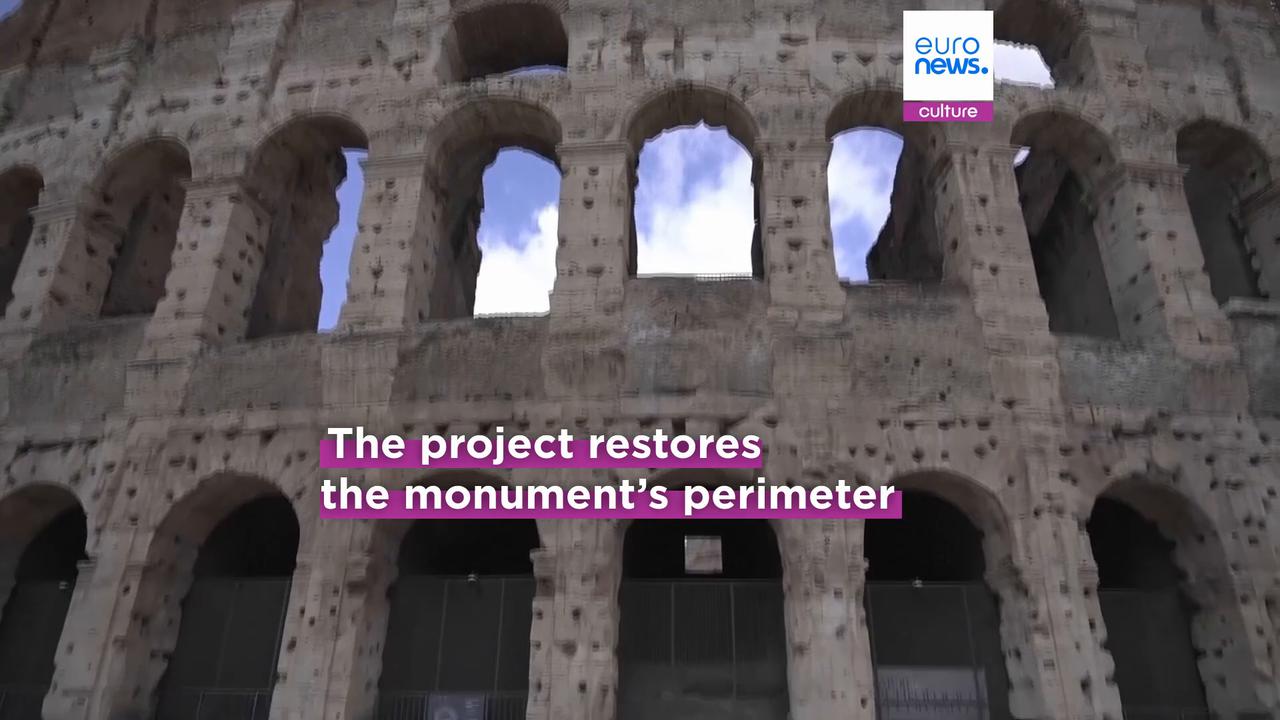 Video thumbnail for Paving the way: Rome Colosseum renovation reveals structures hidden for centuries