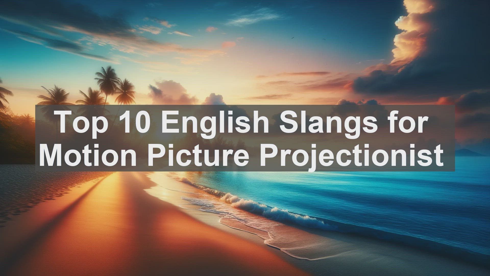 'Video thumbnail for Top 10 English Slangs for Motion Picture Projectionist'