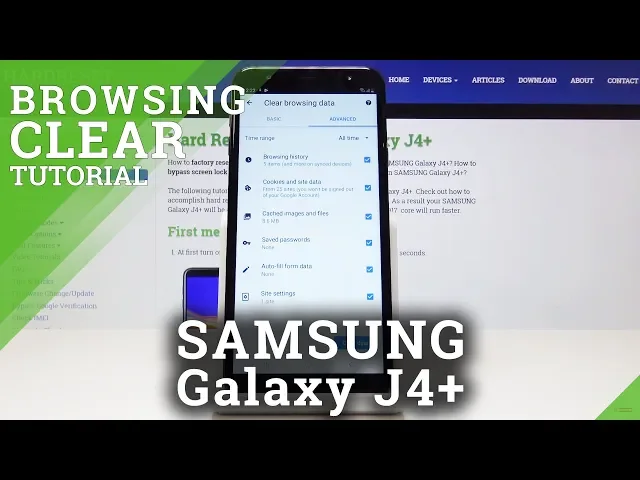 Video thumbnail for SAMSUNG Galaxy J4+ How to Clear Browsing Data / Delete Browser History