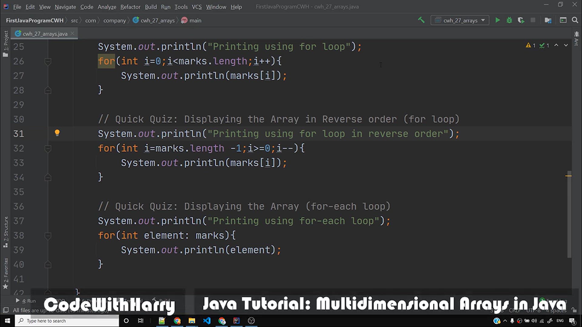 'Video thumbnail for Java Tutorial_ Multidimensional Arrays in Java'