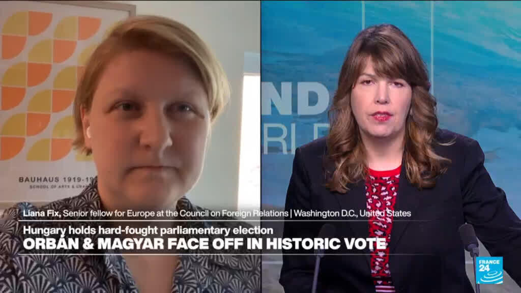 Video thumbnail for Orban and Magyar face off in historic vote