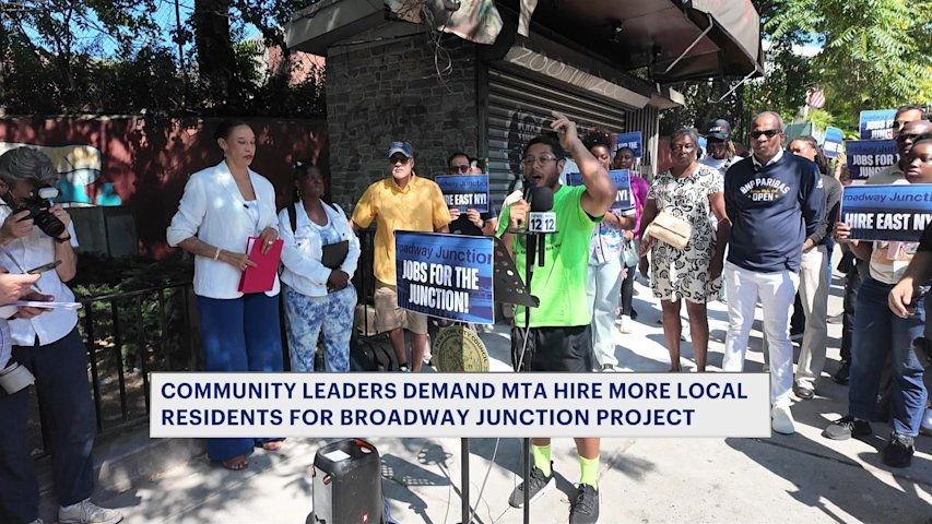 Video thumbnail for Community leaders demand hire more locals for Broadway Junction project