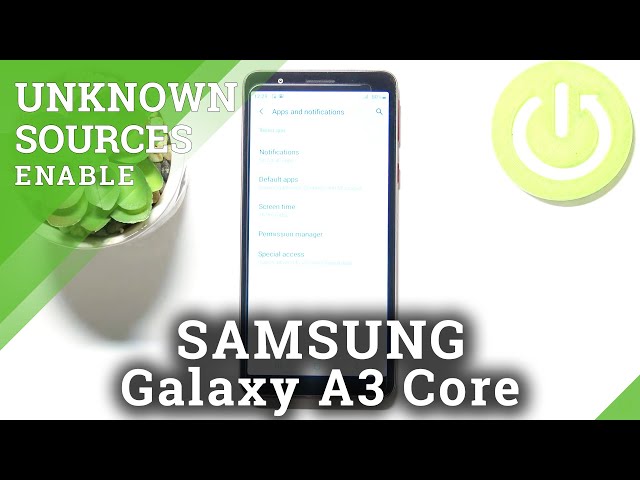 Video thumbnail for How to Allow Unknown Sources on SAMSUNG Galaxy A3 Core– Install Apps From Unknown Sources