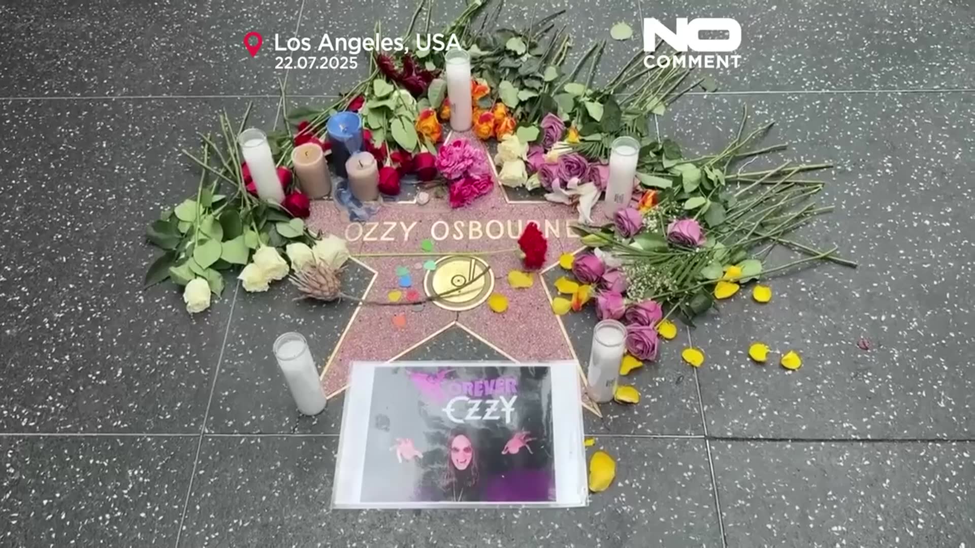'Video thumbnail for Prince of Darkness mourned by fans on Hollywood Walk of Fame'