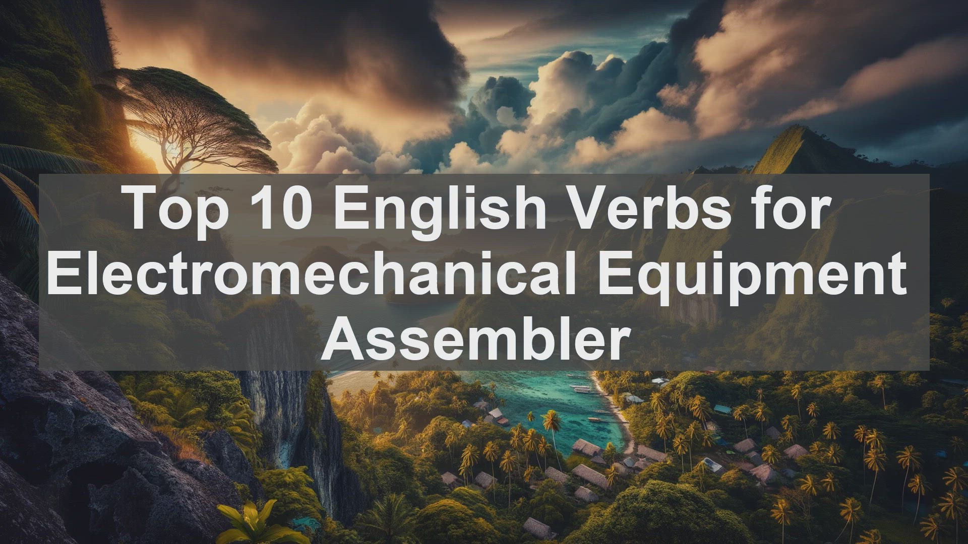 'Video thumbnail for Top 10 English Verbs for Electromechanical Equipment Assembler'