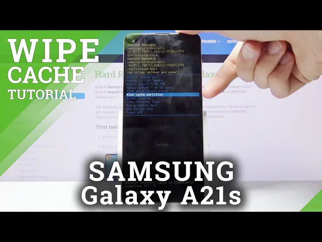 Video thumbnail for How to Erase Temporary Cache Files in Samsung Galaxy A21s - Wipe Cache Partition