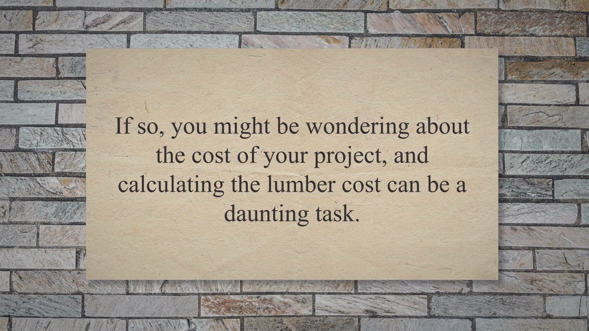 'Video thumbnail for Use Our Best Lumber Pricing Calculator Today'