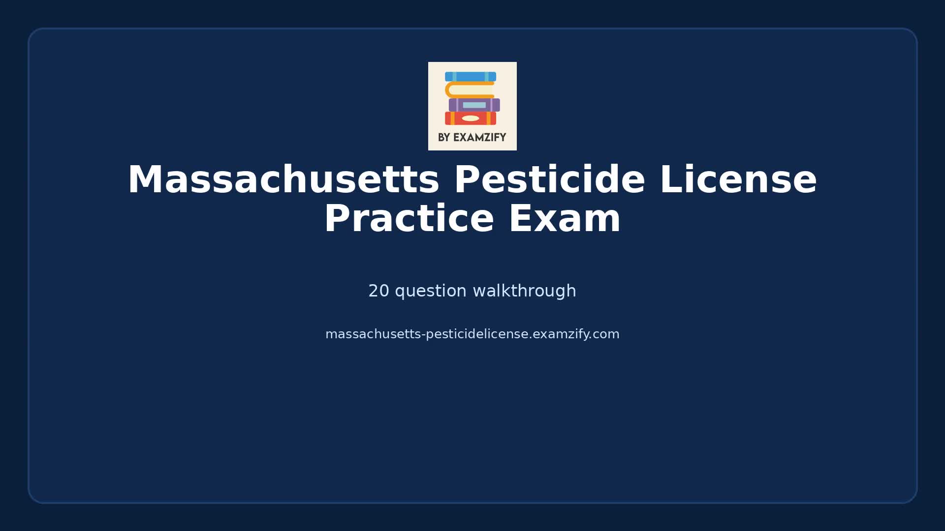 Video thumbnail for Massachusetts Pesticide License Practice Exam