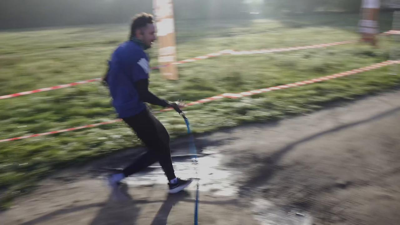 Video thumbnail for Poland: Dog owners run with their dogs at the RAW PALEO Warsaw Dog Run.