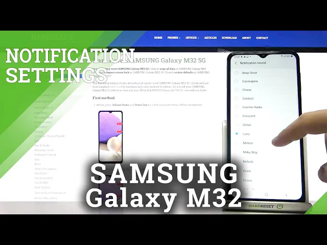 Video thumbnail for Notification Sounds on SAMSUNG Galaxy M32 – Verify Default Tones