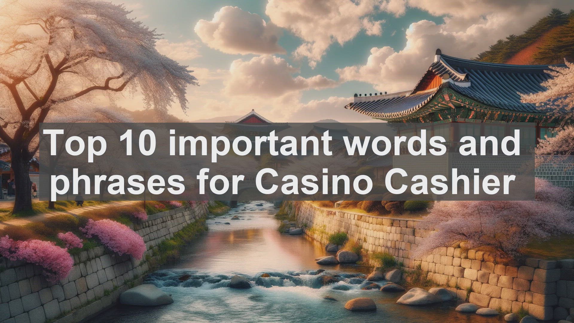 'Video thumbnail for Top 10 important words and phrases for Casino Cashier'