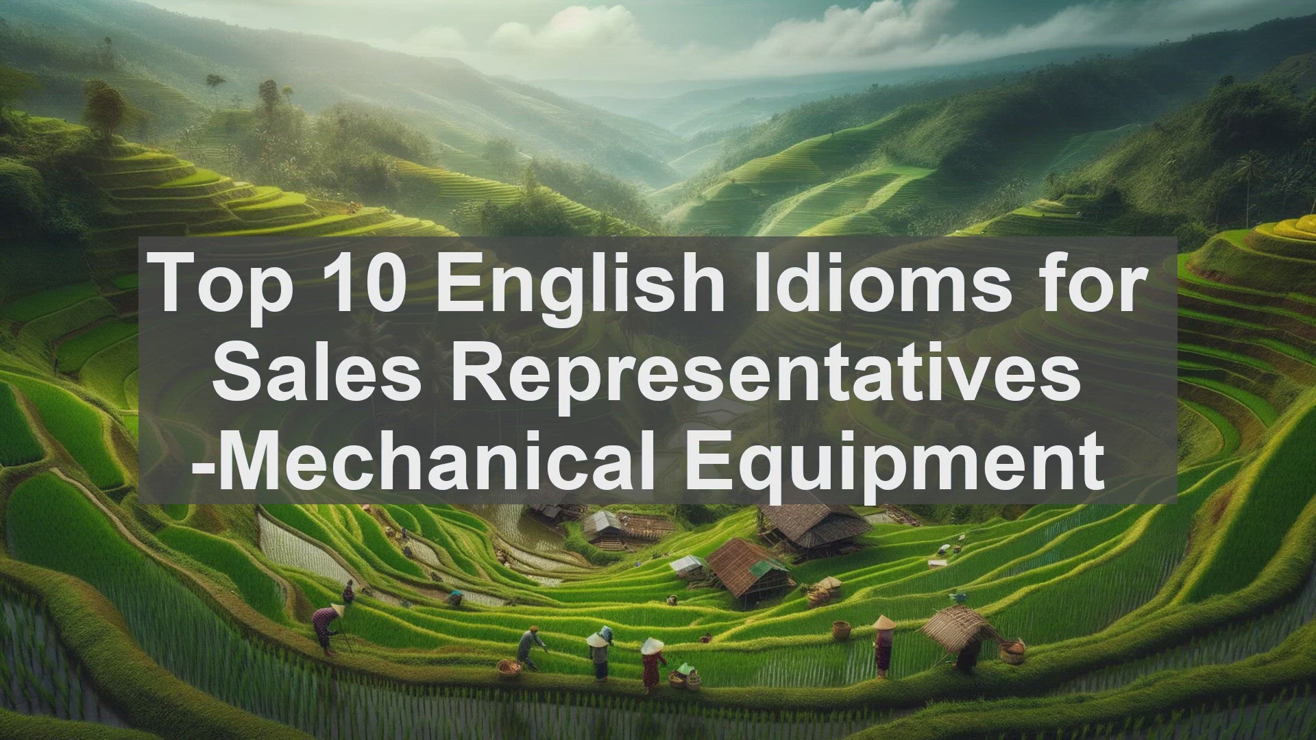 'Video thumbnail for Top 10 English Idioms for Sales Representatives Mechanical Equipment'