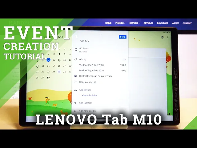 Video thumbnail for How to Add Event to Calendar in LENOVO Tab M10 - Set Up Reminder