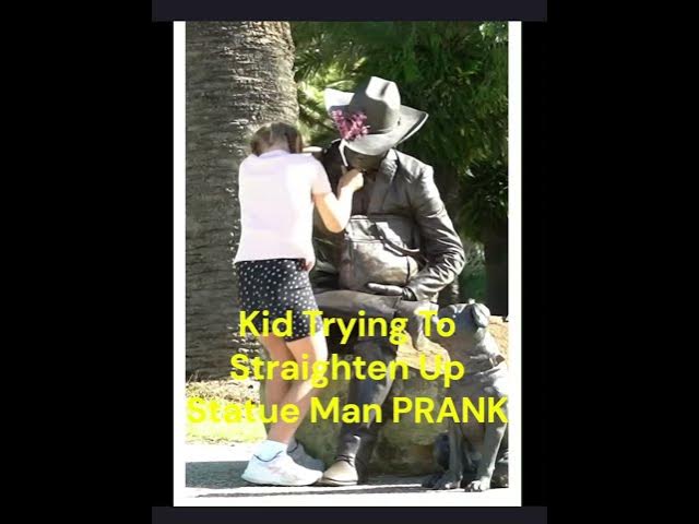 Video thumbnail for Kid Trying To Straighten Up Statue Man PRANK  #river'sfactflow #facts #river#funnyvideo #funnyshorts
