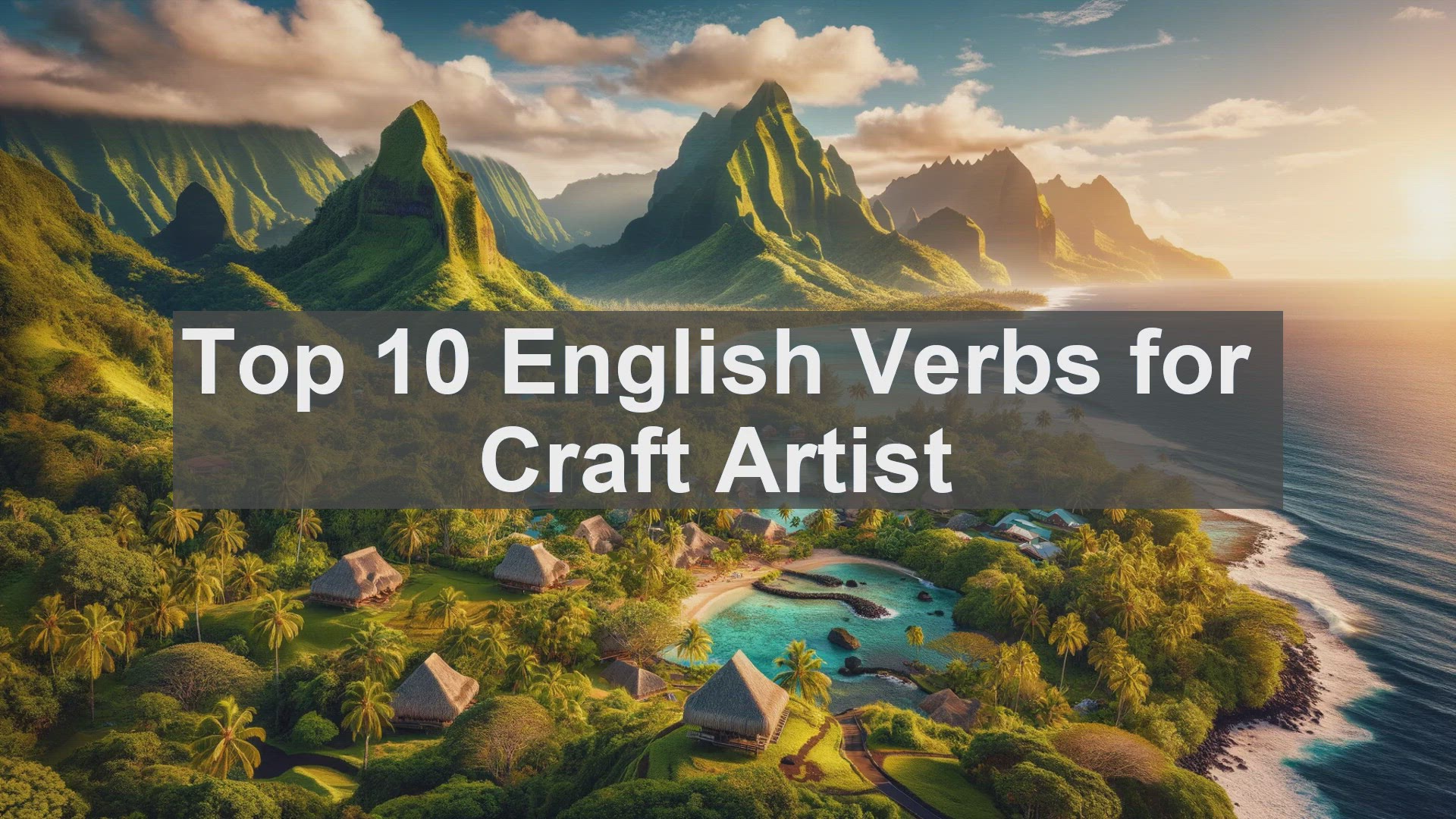 'Video thumbnail for Top 10 English Verbs for Craft Artist'