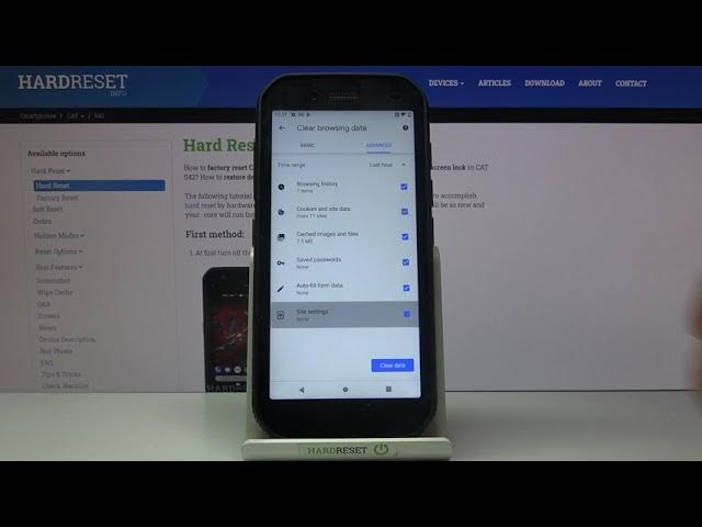 Video thumbnail for How to Clear Browsing History in CAT S42 – Clear Browsing Data