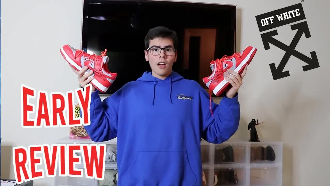 Video thumbnail for FIRST LOOK AT THE OFF WHITE NIKE DUNKS (DECEMBER 2019 PICKUP)