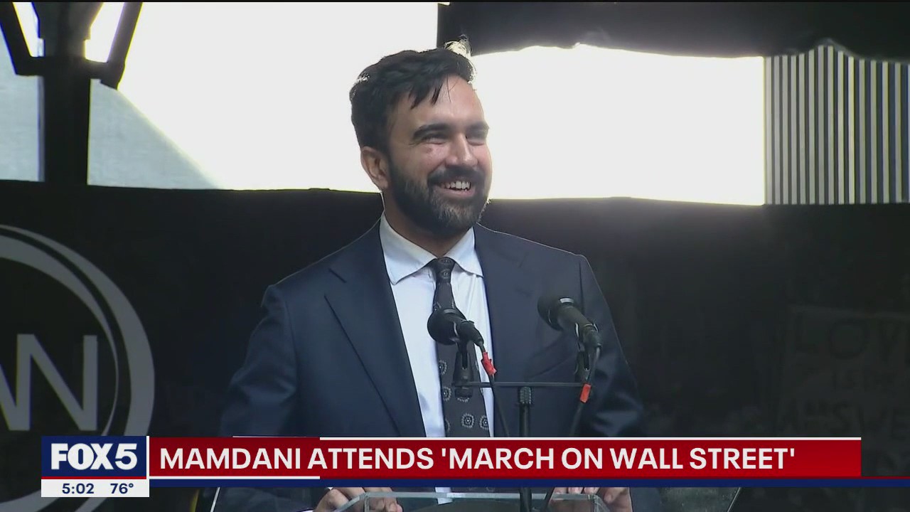 'Video thumbnail for NYC mayoral race updates: Mamdani attends 'March on Wall Street''