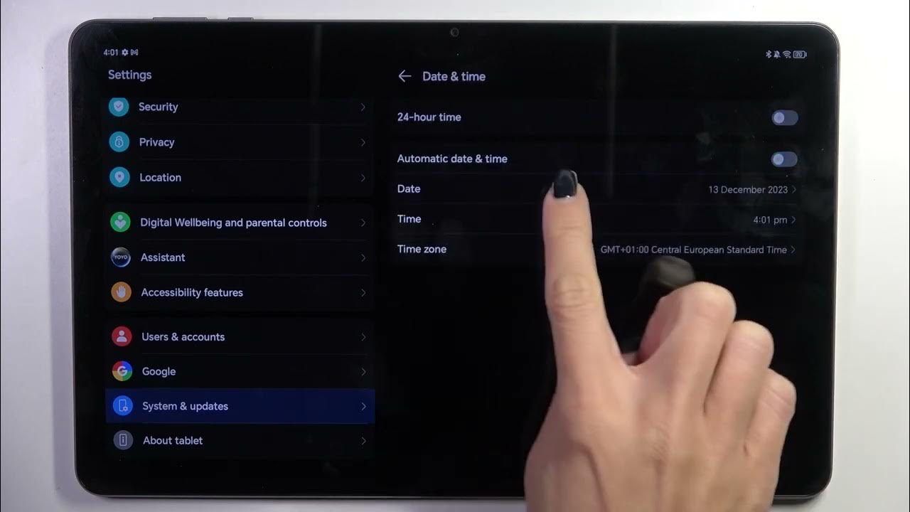 Video thumbnail for How to Manage Date and Time on Honor Pad X9? | Time Settings