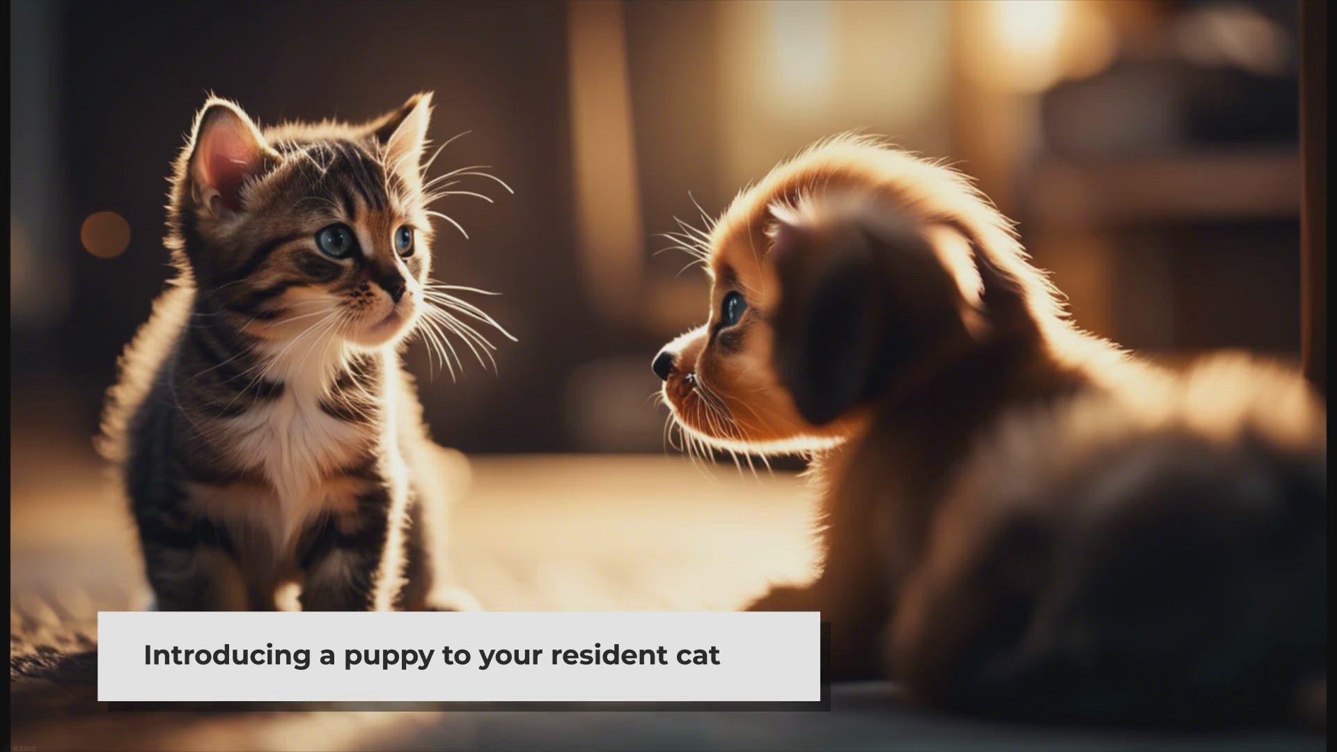 'Video thumbnail for How to Introduce a Puppy to Cats?'
