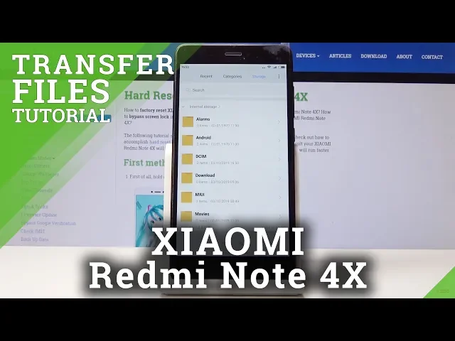 Video thumbnail for How to Transfer Files in XIAOMI Redmi Note 4X - Move Media