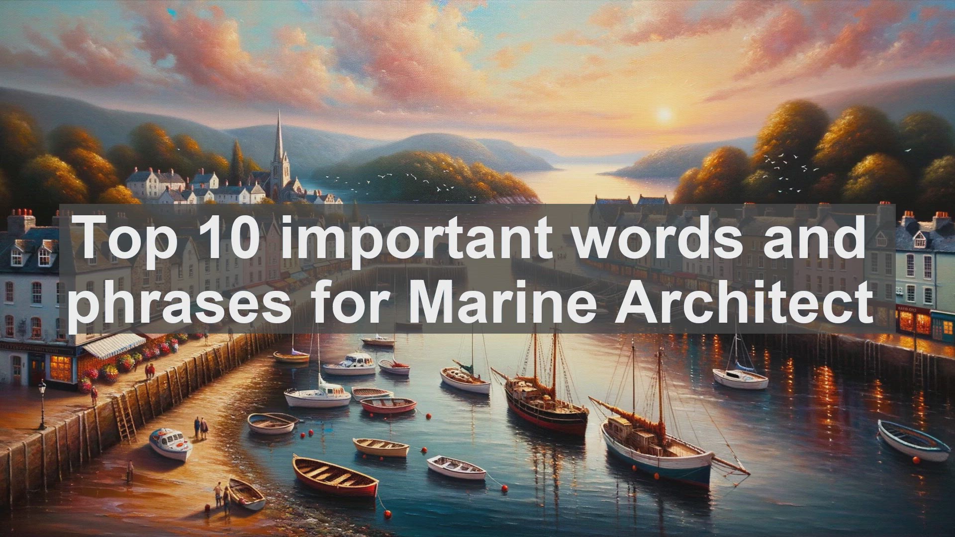 'Video thumbnail for Top 10 important words and phrases for Marine Architect'