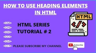 'Video thumbnail for how to use heading elements in html language'