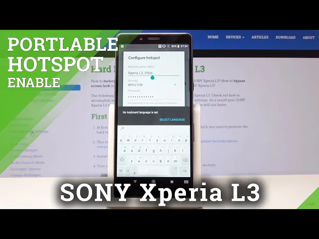 Video thumbnail for How to Create Portable Hotspot in SONY Xperia L3 - Share Wi-Fi Hotspot