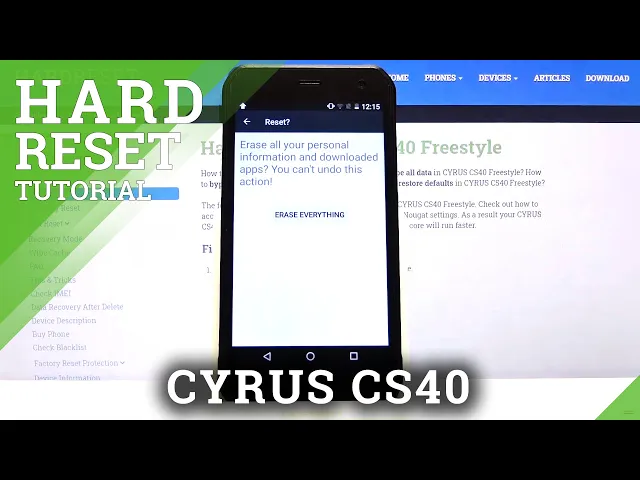 Video thumbnail for How to Hard Reset CYRUS CS40 – Factory Reset Through Settings
